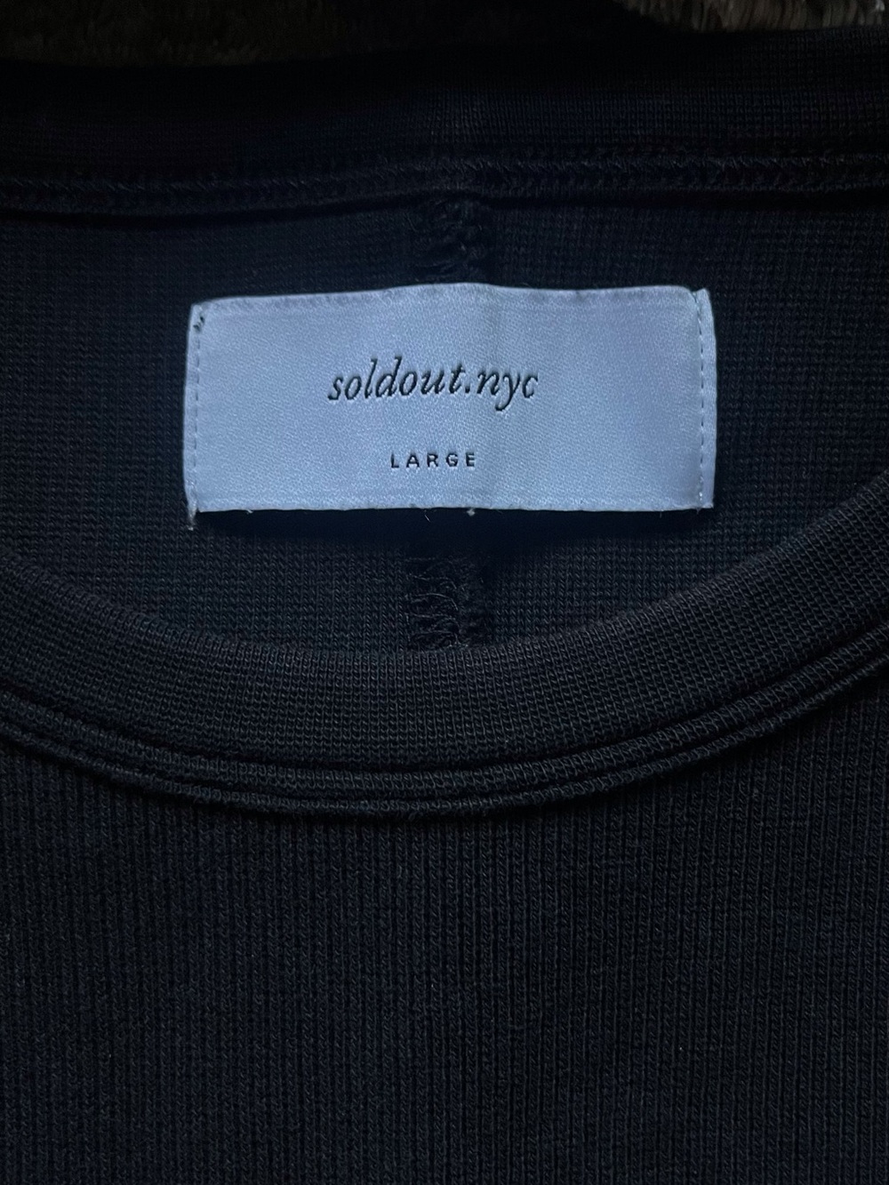 Soldout.nyc Black Ribbed Tank Top - Large